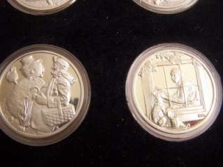 FOUR SEASONS by NORMAN ROCKWELL Silver Medal Set HAMILTON MINT serial 