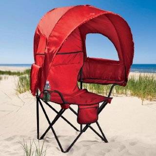 Folding Chair for Two with Individual Canopies