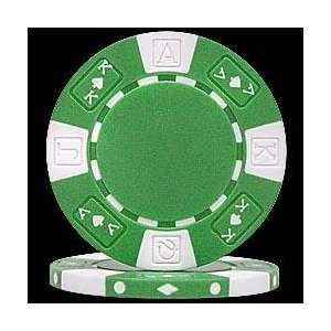  100 Ace/King Suited Poker Chips   Green