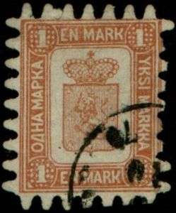 Finland Stamp 1866 1m Arms 11 Used From Collection  