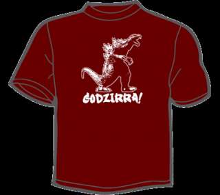 GODZIRRA T Shirt MENS funny vintage 80s retro godzilla  