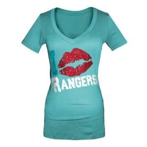  Texas Rangers Seafoam Womens Baby Jersey V Neck T Shirt 