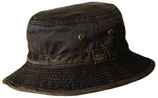 Stetson Mens Summer Weathered Cotton Bucket Hat Cap Size M L XL 
