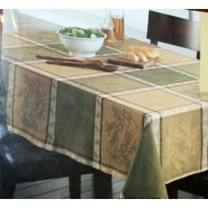 Sonoma Life + Style Indian Summer Olive Jacquard Tablecloth   60 x 
