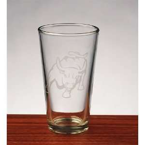  Wall Street Bull Beer Glass  16 Oz 