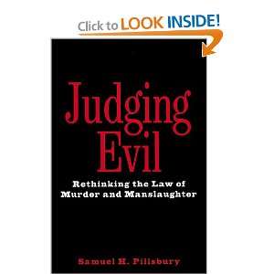   of Murder and Manslaughter (9780814766804) Samuel H. Pillsbury Books