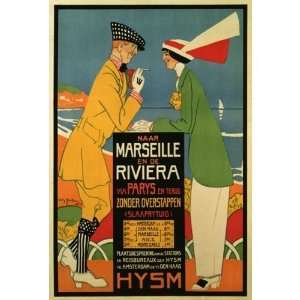  FASHION COUPLE MARSEILLE RIVIERA FROM PARIS FRENCH VINTAGE 