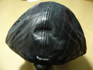 Supreme Box Logo Quilted Leather New Era Size Kermit  