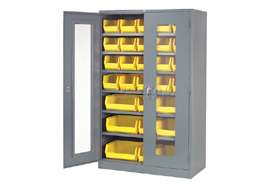 Locking Storage Cabinet Clear Door 48x24x78  