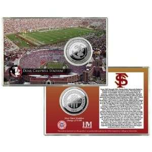 Florida State University Doak Campbell Stadium Silver Coin Card 