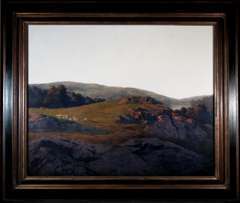 MAXFIELD PARRISH Oil Painting   SHEEP PASTURE   1936  