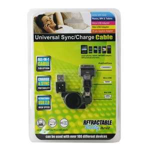   Retractable Micro Mini USB Universal Charge Data Sync Cable  