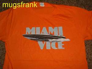 Miami Vice Tv Show Crockett & Tubbs Race Boat T Shirt  