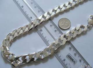 Large Heavy massive Silver Curb Chain Gents mens 22 In  