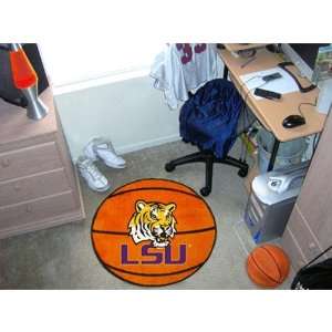   NCAA Basketball Round Floor Mat (29) LSU Logo