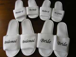 Bride or bridesmaid slippers, wedding, spa. 3 pairs  