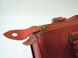 Vintage Auth LV Louis Vuitton Red Epi Leather Speedy 25 Hand bag Purse 