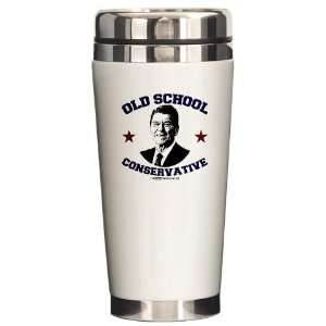 Old School Conservative Conservative Ceramic Travel Mug by  