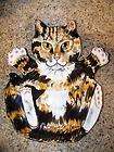2001 MINT CERAMIC CAT PLATTER CANDY DISH TRAY MADE BY NINA LYMAN 12T 