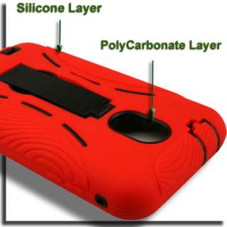 Silicone Case for Samsung Epic 4G Touch Sprint Red Skin Galaxy S II 2 