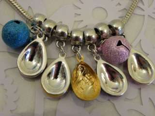 Enamel Easter Eggs Large Hole European Charms Beads  
