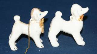 Vintage Pair Ugly Poodle Dog Figurines Japan OLD OLD  