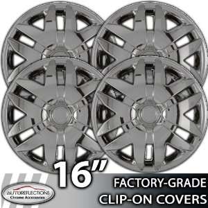  16 Universal Snap On Chrome Wheel Hubcap Covers 