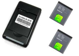 2pcs BL 5F Battery+Charger Nokia N95 N93 N93i E65 N83  