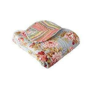  100% Cotton Rose Reversible Throw by Valerie