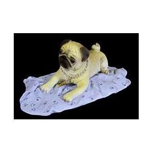  My Dog   Fawn Pug on Blanket Statue