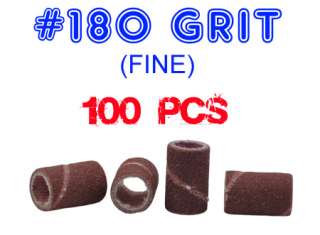 180 Grit Professional Manicure Bands Nail Sanding PIECE FILE SAND 100 