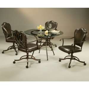 Pastel West Haven 5 pc. Glass Top Dining Table Set 