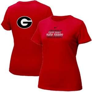    Nike Georgia Bulldogs Red Ladies Uniform T shirt