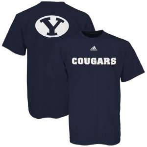   Brigham Young Cougars Navy Blue Prime Time T shirt