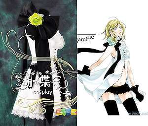 Vocaloid Rin Kagamine COSPLAY COSTUME White Dress Halloween Christmas 