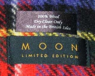 Moon Wool Throw Blanket Tartan Plaid NWT Limited Edition  