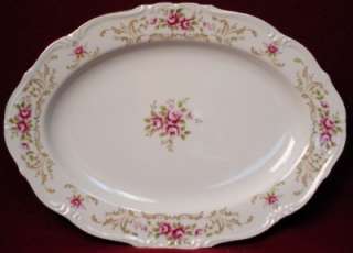 STYLE HOUSE china ROSE BAROQUE Oval SERVING PLATTER  