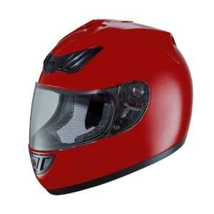  Hawk Solid Red Motorcycle Helmet Automotive