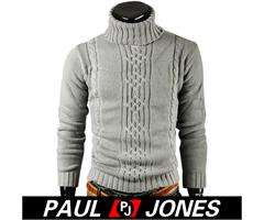 PJ Winter Men’s Stylish Fashion Warm Knit neck turtleneck sweater 3 
