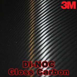 3M DI NOC GLOSS Black Carbon Fiber Wrap Vinyl 24x60  