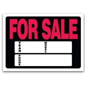 CAR WINDOW FOR SALE SIGN w VINYL NUMBERS Static Cling 10 x 14 Auto 