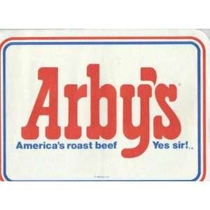  Arbys Placemat Americas Favorite Roastbeef Restaurant 