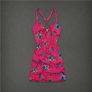 NWT Abercrombie & fitch Women Bridget Dress Pink Floral  