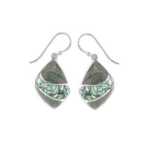   Abalone Mosaic & Sterling Silver Earrings Boma Contemporary Sterling