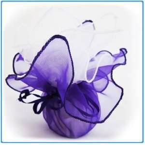 1x Designer Organza Gift Bags for Weddings & Party Favors   11 square 
