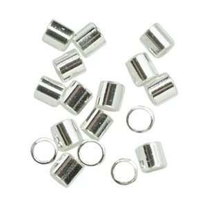  Cousin Beads Silver Plated Metal Findings Crimp Bead 75 