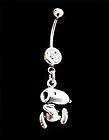SILVER SNOOPY DOG PEANUTS Navel Belly Button Ring BODY JEWELRY 