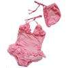 Pink Flower Girls Leotard Tutu Swimsuit Swimwear Bathing Suit Size 3 7 