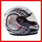 Motorcycle Full Face Helmet DOT White (with graphics)   XL