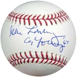  Jim Lonborg Signed Ball   67 Cy Young Holo #LH684083 